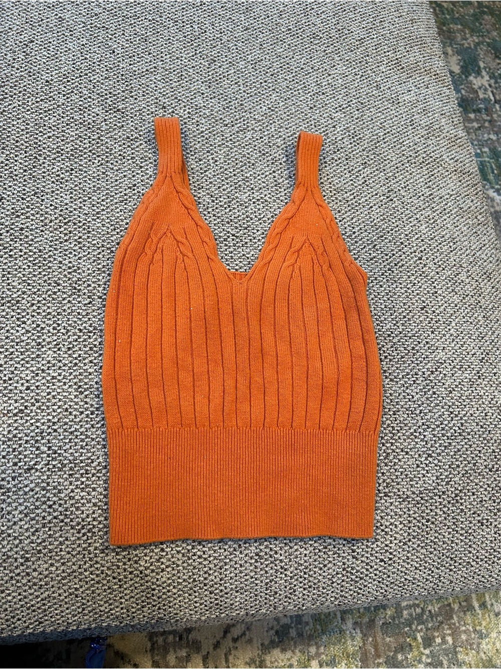 Wilfred Orange Ribbed V-Neck Knit Camisole